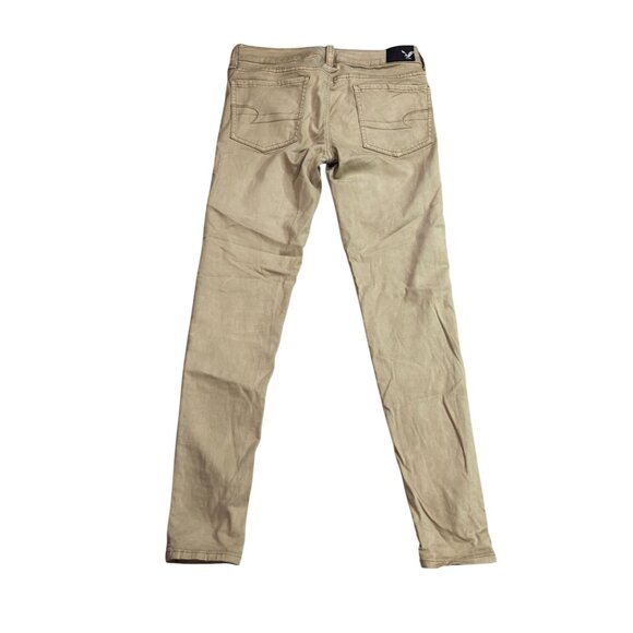 American Eagle Outfitters Womens Super Stretch Jegging Pants Size 2 Regular Beig - Picture 2 of 9